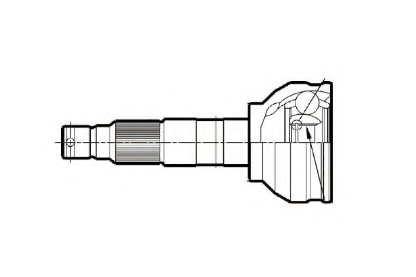 Шарнирный комплект, приводной вал ASHUKI S097-98