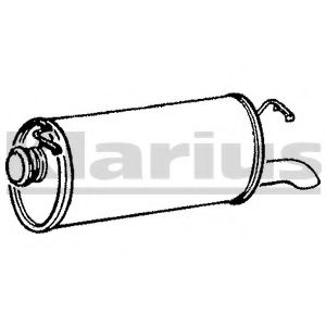 Глушитель выхлопных газов конечный KLARIUS 210406