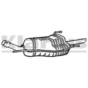 Глушитель выхлопных газов конечный KLARIUS 220803