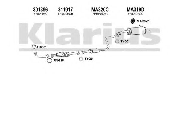 Система выпуска ОГ KLARIUS 570220U