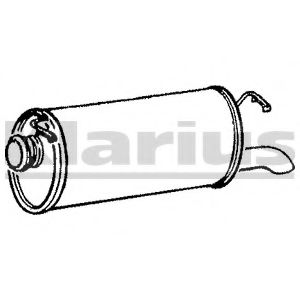 Глушитель выхлопных газов конечный KLARIUS CN311J