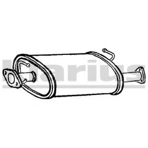 Средний глушитель выхлопных газов KLARIUS LR181G