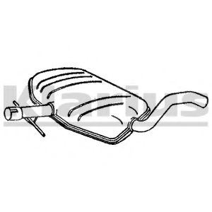 Средний глушитель выхлопных газов KLARIUS VW260D