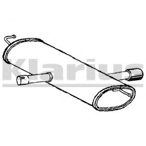 Глушитель выхлопных газов конечный KLARIUS 221043