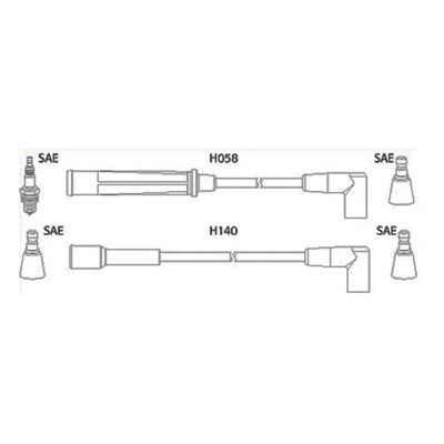 Комплект проводов зажигания HITACHI 134360