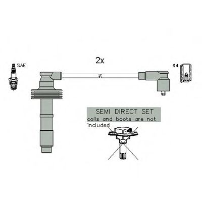 Комплект проводов зажигания HITACHI 134958