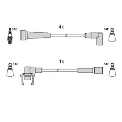 Комплект проводов зажигания HITACHI 134371