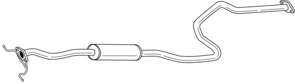 Средний глушитель выхлопных газов MTS 50447