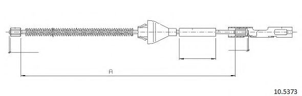 Трос, стояночная тормозная система CABOR 10.5373