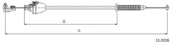Тросик газа CABOR 11.0226