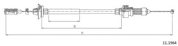 Тросик газа CABOR 11.1964