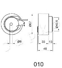 Устройство для натяжения ремня, ремень ГРМ JAPKO 45010