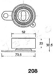Устройство для натяжения ремня, ремень ГРМ JAPKO 45208