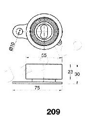 Устройство для натяжения ремня, ремень ГРМ JAPKO 45209