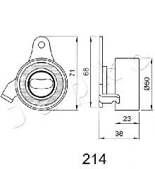 Устройство для натяжения ремня, ремень ГРМ JAPKO 45214