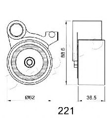 Устройство для натяжения ремня, ремень ГРМ JAPANPARTS 4502221