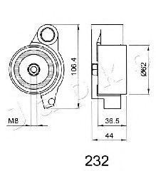 Устройство для натяжения ремня, ремень ГРМ ASHIKA BE232