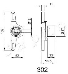 Устройство для натяжения ремня, ремень ГРМ JAPKO 45302