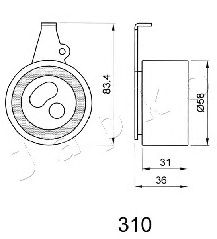 Устройство для натяжения ремня, ремень ГРМ JAPKO 45310