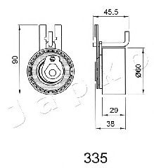 Устройство для натяжения ремня, ремень ГРМ JAPKO 45335