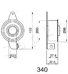 Устройство для натяжения ремня, ремень ГРМ JAPKO 45340