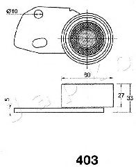 Устройство для натяжения ремня, ремень ГРМ JAPKO 45403