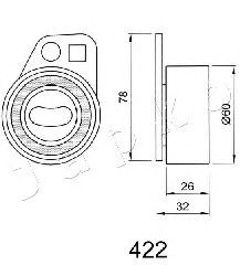 Устройство для натяжения ремня, ремень ГРМ JAPKO 45422