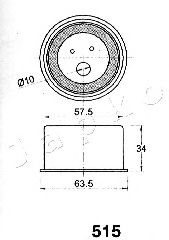 Устройство для натяжения ремня, ремень ГРМ JAPKO 45515