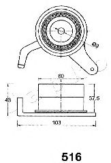Устройство для натяжения ремня, ремень ГРМ JAPKO 45516