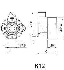 Устройство для натяжения ремня, ремень ГРМ JAPKO 45612
