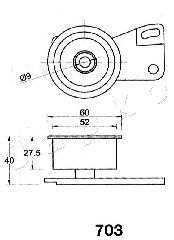 Устройство для натяжения ремня, ремень ГРМ JAPKO 45703