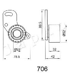 Устройство для натяжения ремня, ремень ГРМ JAPKO 45706