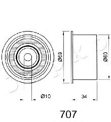 Устройство для натяжения ремня, ремень ГРМ JAPKO 45707