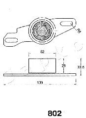 Устройство для натяжения ремня, ремень ГРМ JAPANPARTS 4508802