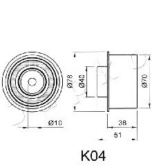 Устройство для натяжения ремня, ремень ГРМ JAPANPARTS 450K004