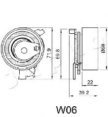 Устройство для натяжения ремня, ремень ГРМ JAPKO 45W06