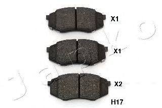 Комплект тормозных колодок, дисковый тормоз JAPKO 50H17