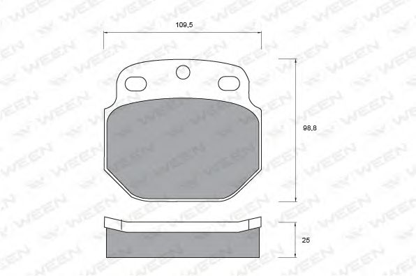 Комплект тормозных колодок, дисковый тормоз WEEN 151-1048