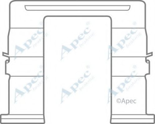 Комплектующие, тормозные колодки APEC braking KIT1012