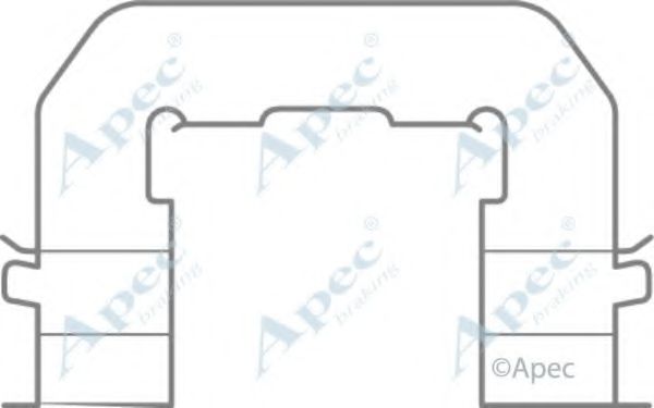 Комплектующие, тормозные колодки APEC braking KIT1078