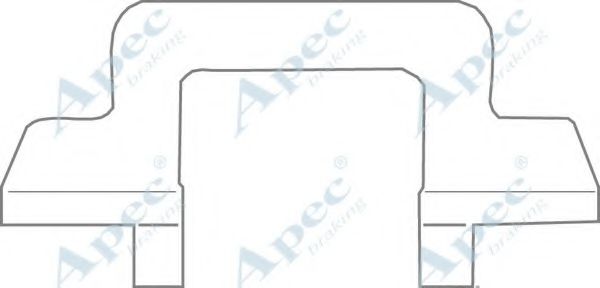 Комплектующие, тормозные колодки APEC braking KIT1109