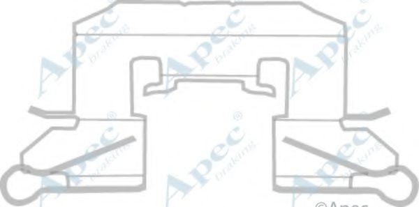 Комплектующие, тормозные колодки APEC braking KIT1158