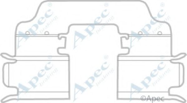 Комплектующие, тормозные колодки APEC braking KIT1160