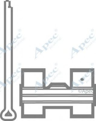 Комплектующие, тормозные колодки APEC braking KIT248