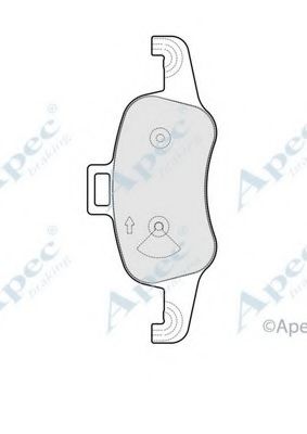 Комплект тормозных колодок, дисковый тормоз APEC braking PAD2073
