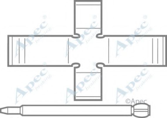 Комплектующие, тормозные колодки APEC braking KIT247