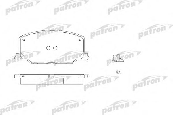 Комплект тормозных колодок, дисковый тормоз PATRON PBP602