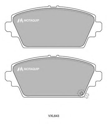 Комплект тормозных колодок, дисковый тормоз MOTAQUIP LVXL643