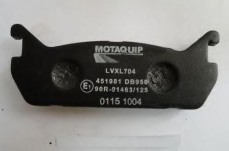 Комплект тормозных колодок, дисковый тормоз MOTAQUIP LVXL704
