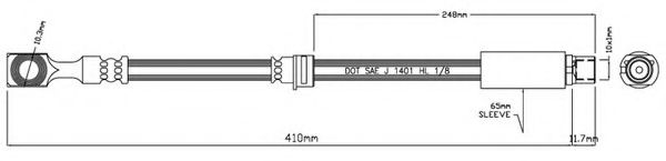 Тормозной шланг MOTAQUIP VBJ206